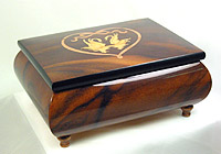 Music Box brown, Inlay: Swans, Love Story, 5.9inch