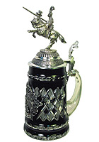 Limited Crystal Stein with Pewter Knight, 11.4inch