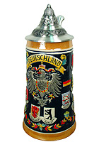 Bierkrug Deutschland Lnderwappen 1/2L 24cm